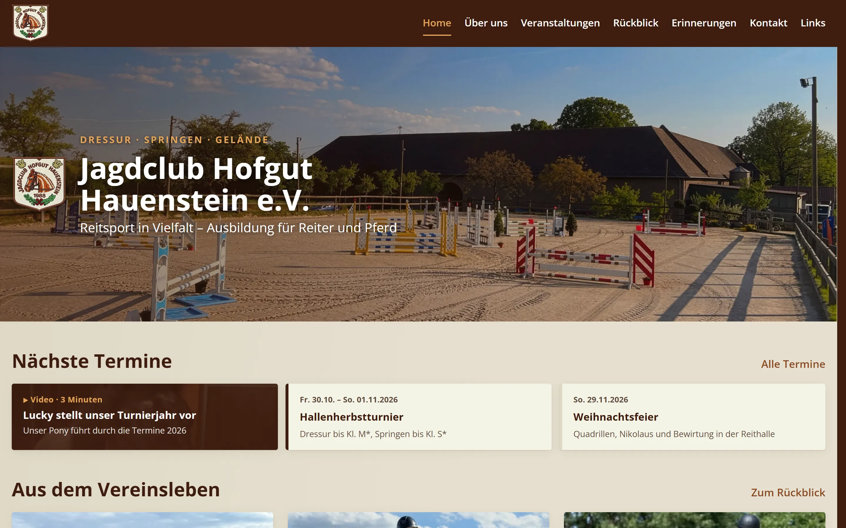 Startseite von jagdclub-hofgut-hauenstein.de