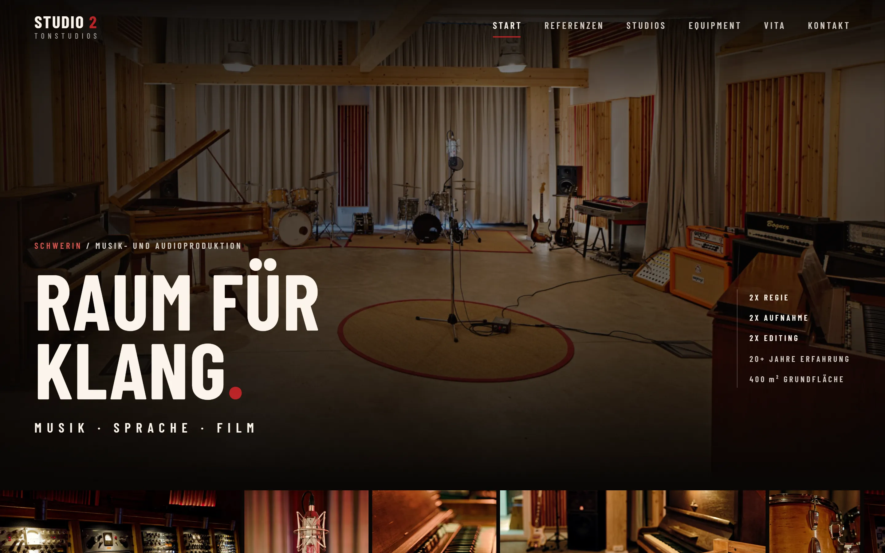 Startseite von tonstudio2.de